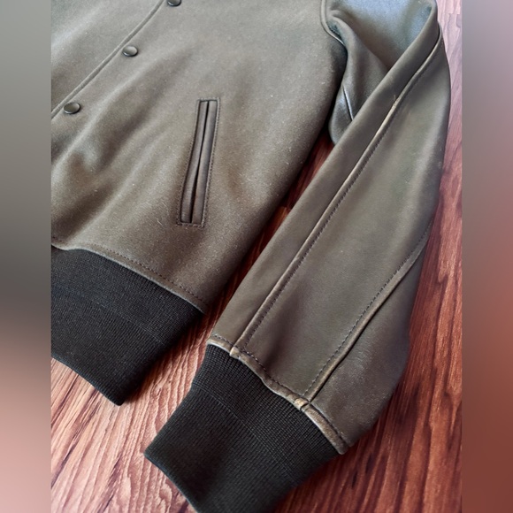 Coach Olive Green Wool and Leather Varsity Jacket (Size M) - Picture 9 of 15